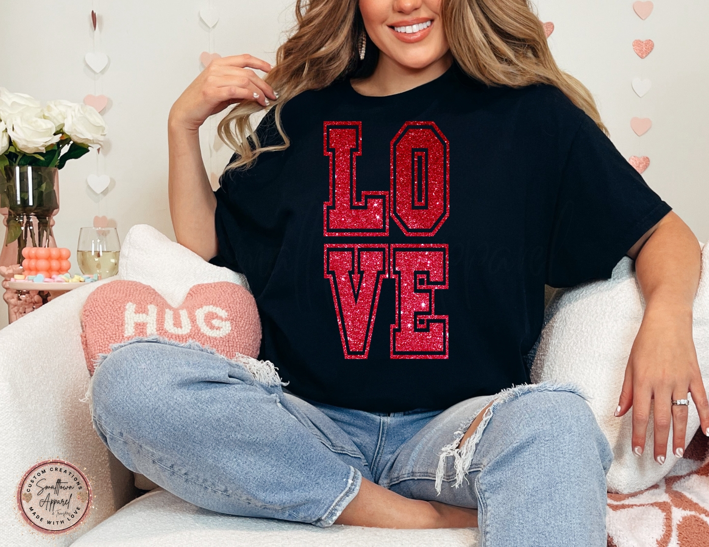 SEQUIN LOVE DTF TRANSFER