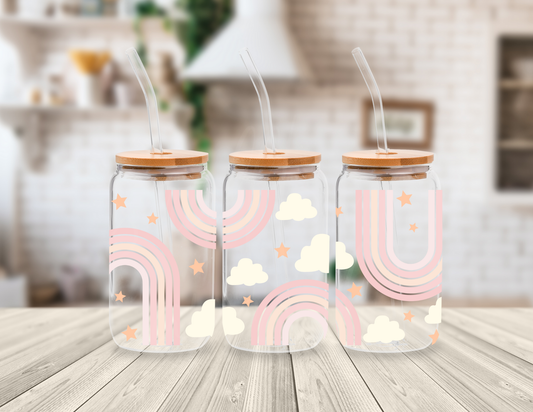 BOHO RAINBOWS 16 OZ UV DTF CUP WRAP