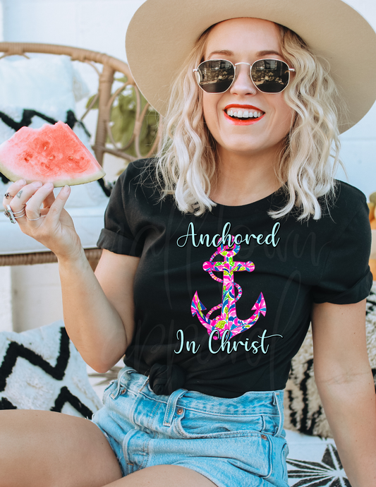 ANCHORED IN CHRIST CHRISTIAN DTF TRANSFER