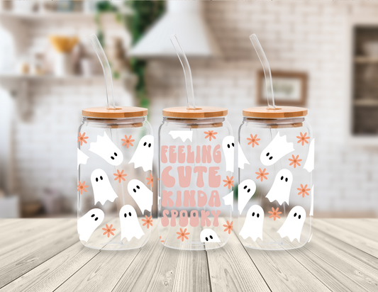 CUTE BUT SPOOKY 16 OZ UV DTF CUP WRAP