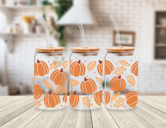 CUTE PUMKIN FALL 16 OZ UV DTF CUP WRAP