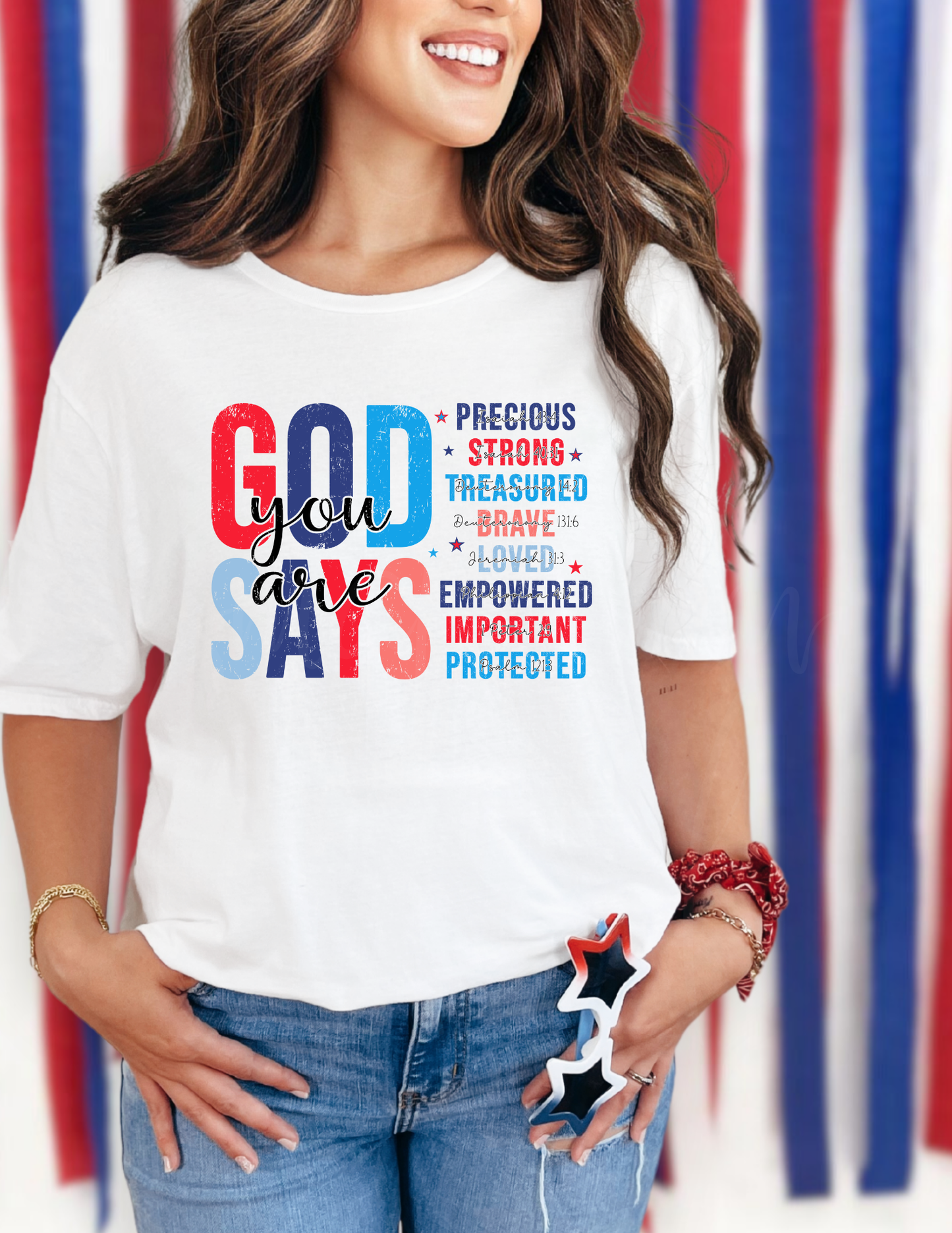 GOD SAYS 4TH JULY DTF TRANSFER