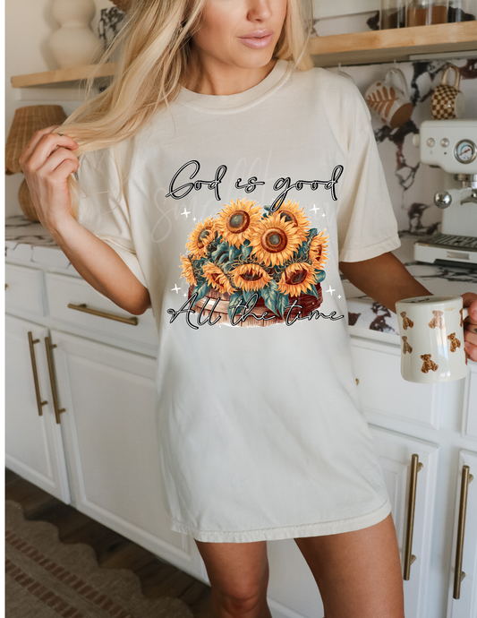 GOD SUNFLOWERS  DTF TRANSFER