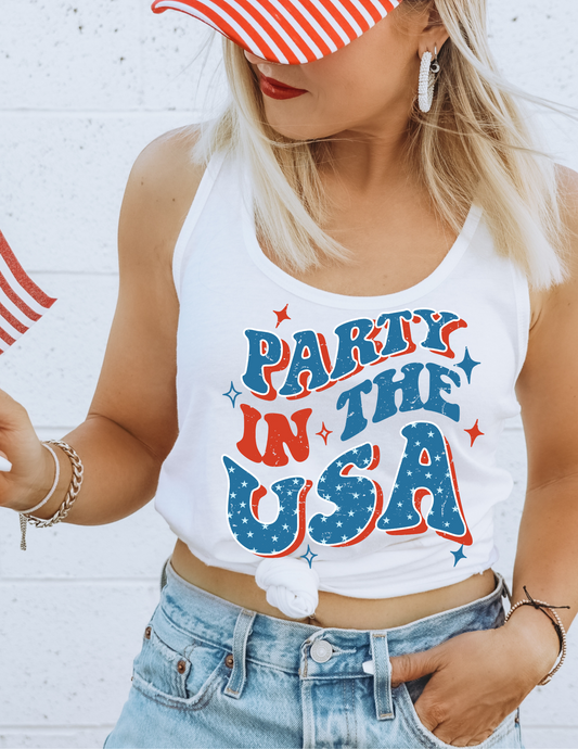 PARTY IN THE USA DTF TRANSFER