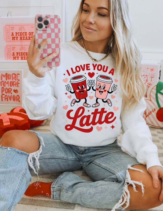 LOVE YOU A LATTE DTF TRANSFER