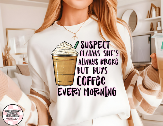 SUSPECT COFFEE DAILY DTF TRANSFER
