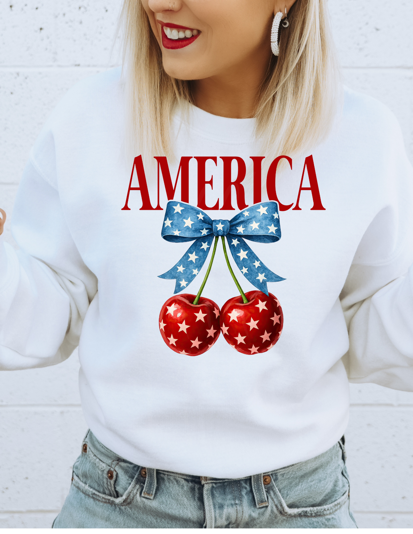 AMERICAN CHERRY 4TH JULY DTF TRANSFER