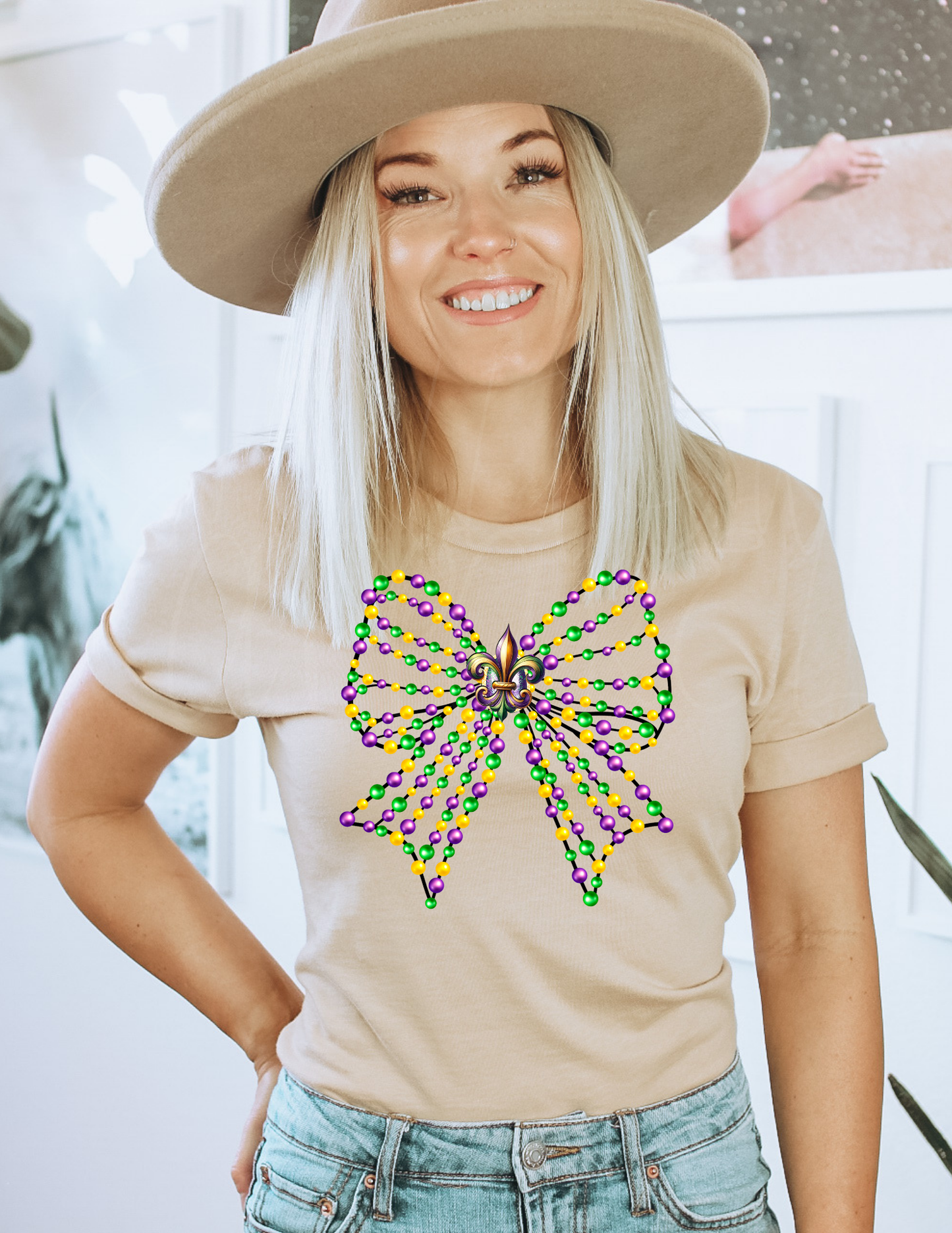 PURPLE/GREEN BOW DTF TRANSFER