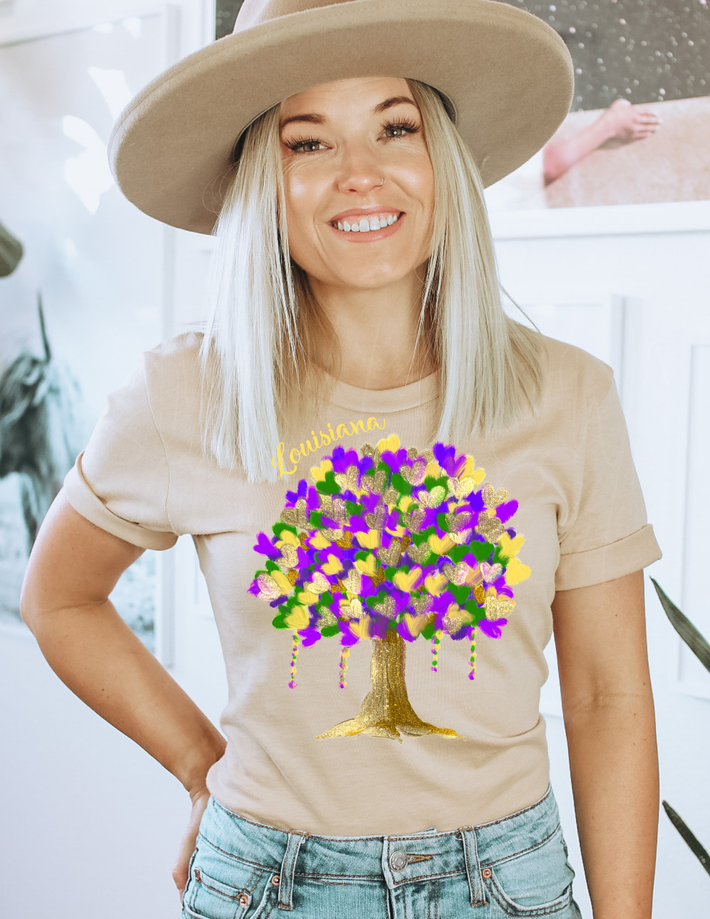 MARDI GRAS TREE DTF TRANSFER