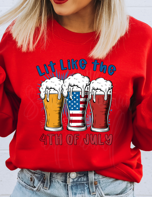 LIT LIKE THE 4TH JULY DTF TRANSFER