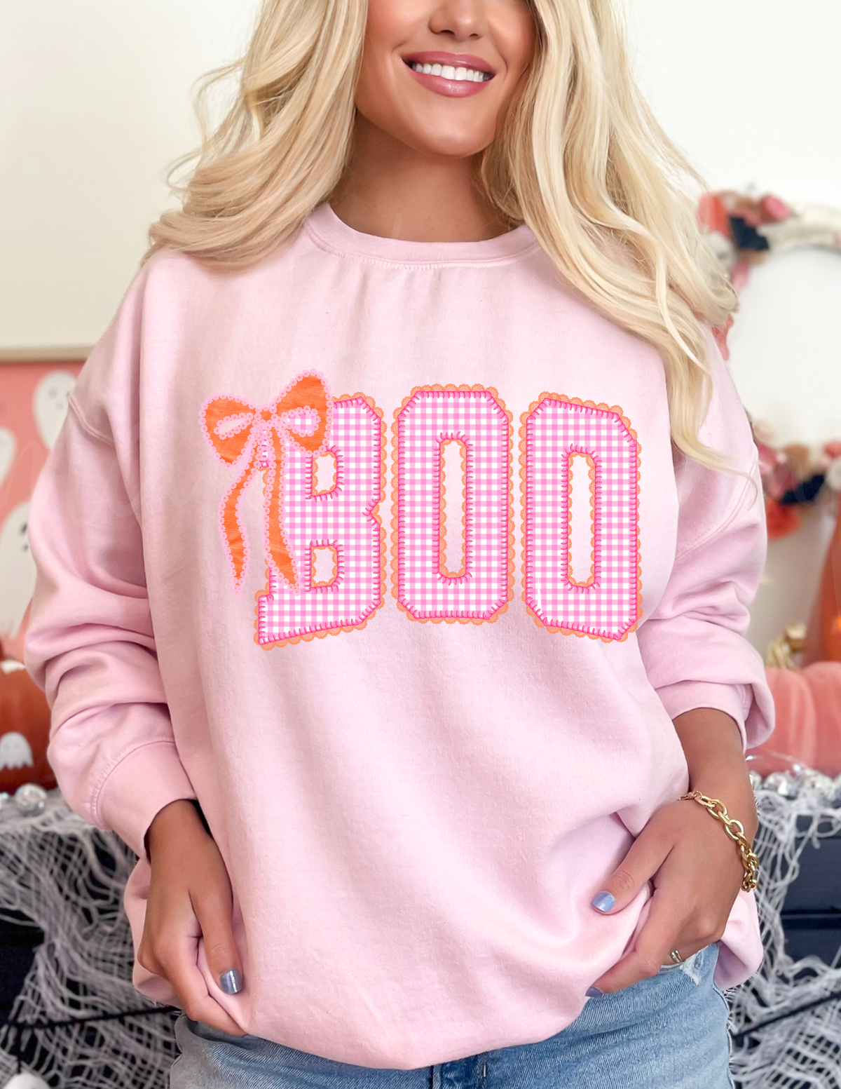 PINK BOO DTF TRANSFER
