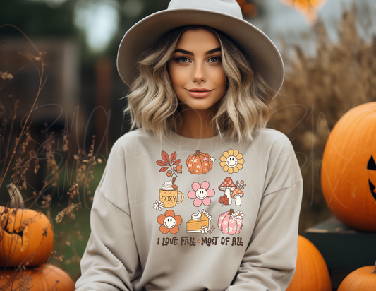 I Love Fall Most Of All Finished Apparel