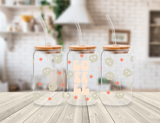 HALLOWEEN COFFEE 16 OZ UV DTF CUP WRAP