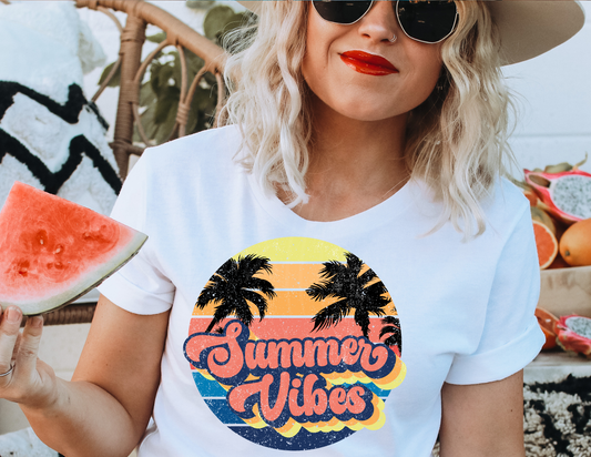 BRIGHT SUMMER VIBES DTF TRANSFER