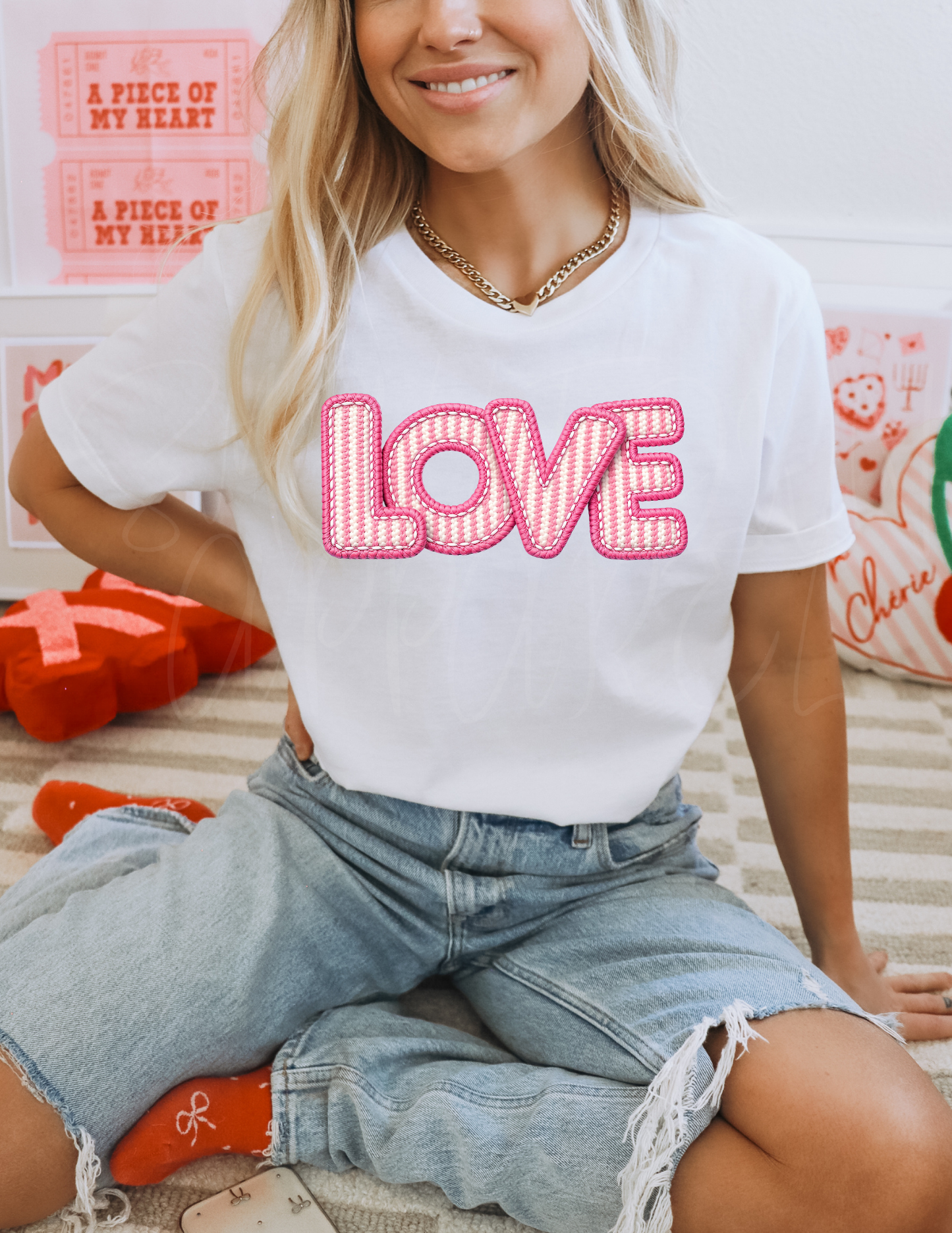 PINK LOVE  DTF TRANSFER