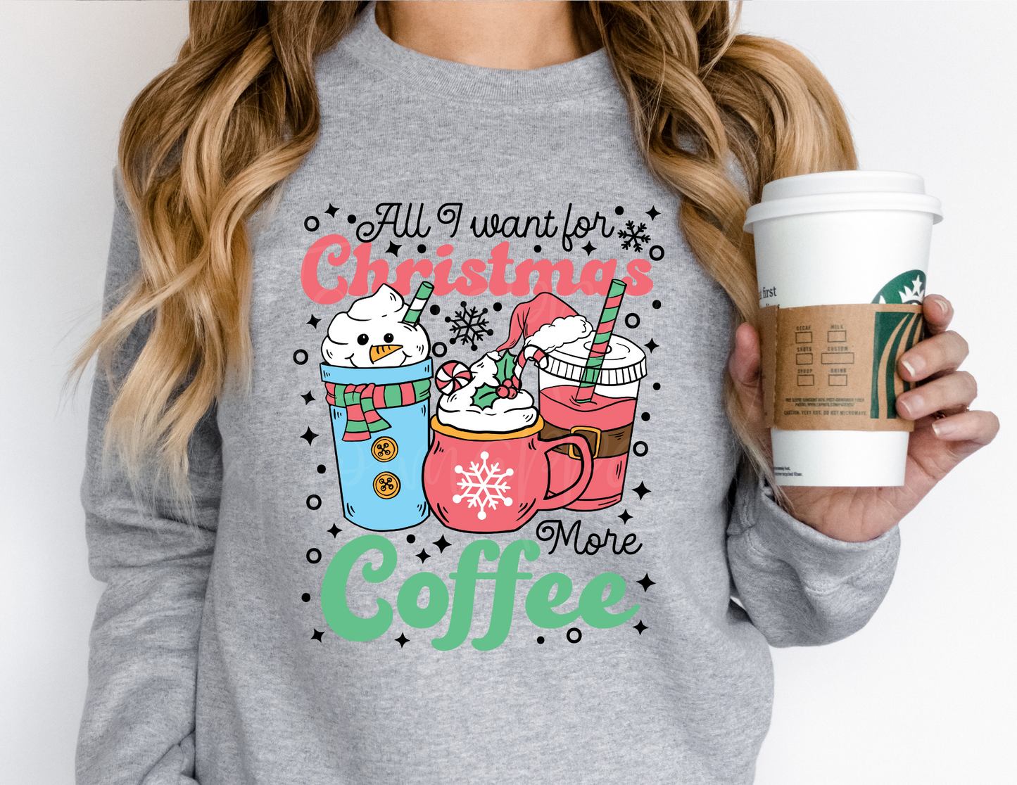 ALL I WANT FOR CHRISTMAS IS COFFEE DTF TRANSFER