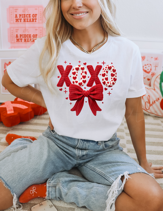 XOXO RED BOW DTF TRANSFER