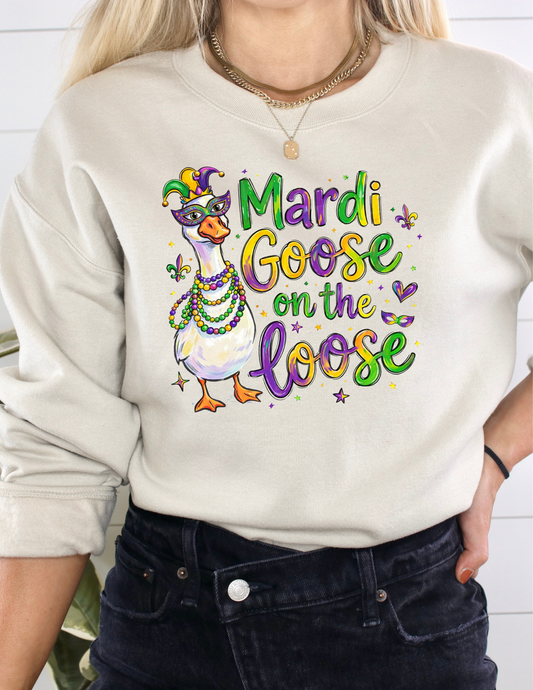 MARDI GRAS GOOSE DTF TRANSFER