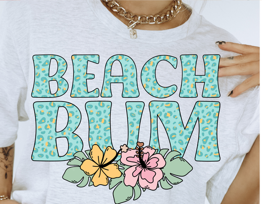 BEACH BUM FLOWER DTF TRANSFER