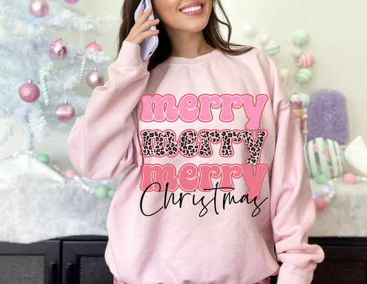 MERRY MERRY MERRY CHRISTMAS DTF TRANSFER