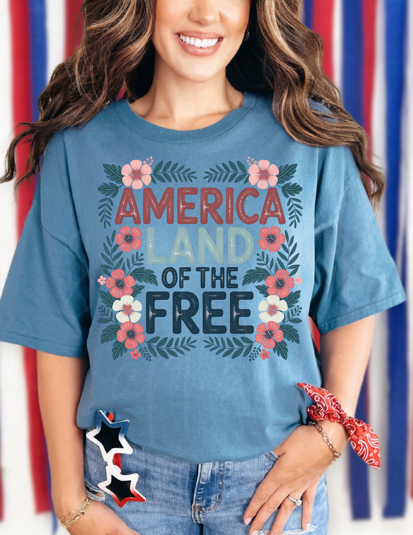 LAND OF THE FREE 4TH JULY DTF TRANSFER