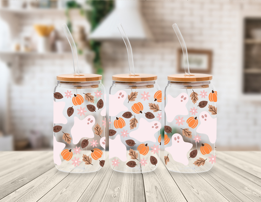 FALL GHOSTS 16 OZ UV DTF CUP WRAP