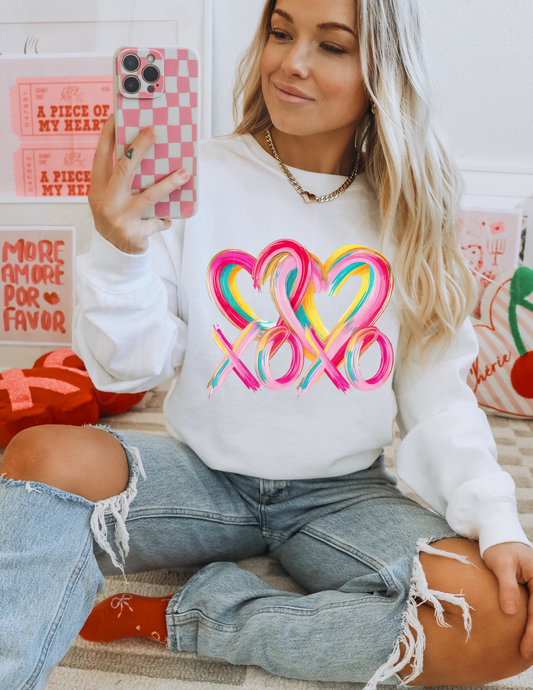 COLOR HEARTS DTF TRANSFER