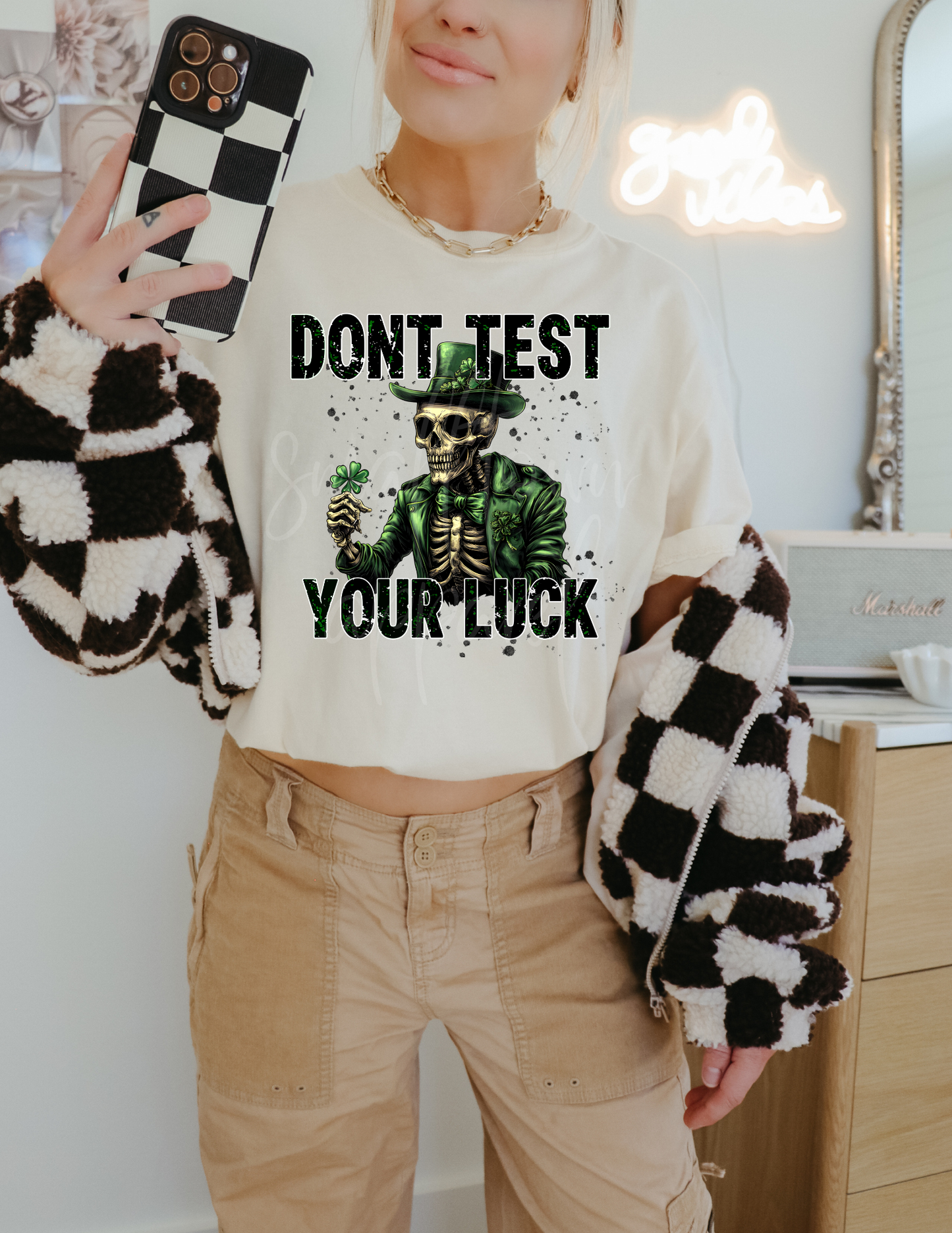 ST PATRICK DON'T TEST YOUR LUCK DTF TRANSFER