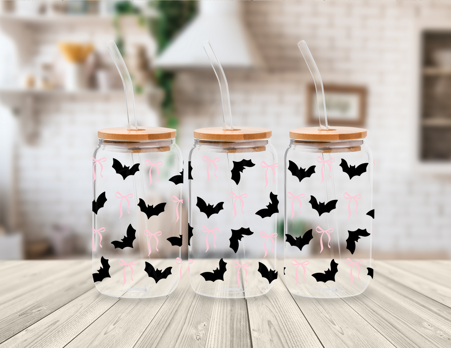 BOWS & BATS 16 OZ UV DTF CUP WRAP
