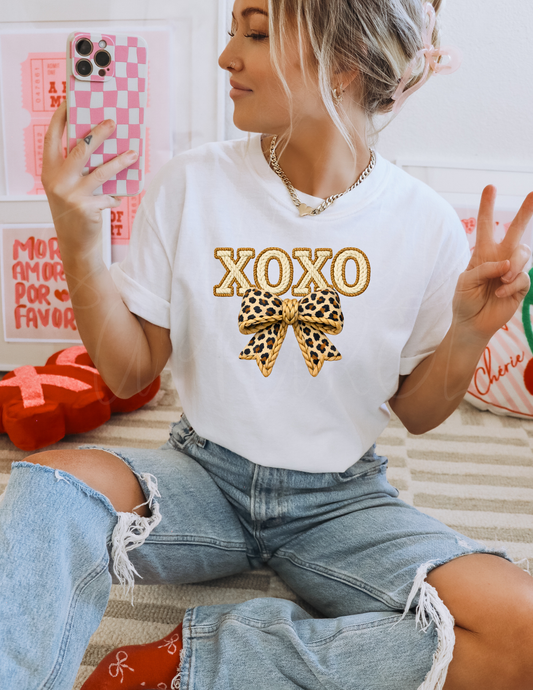 YELLOW XOXO BOW DTF TRANSFER