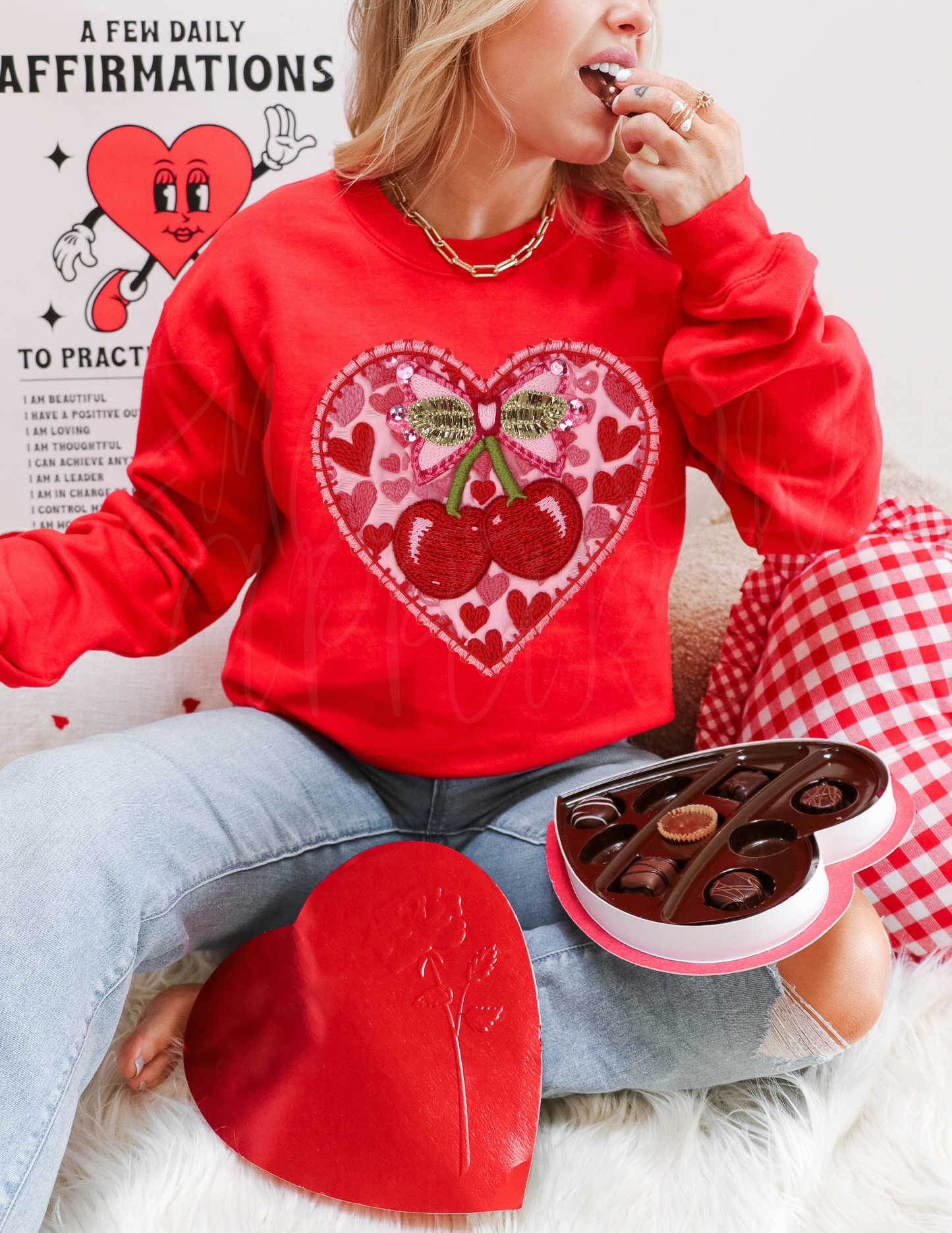 HEART CHERRY DTF TRANSFER