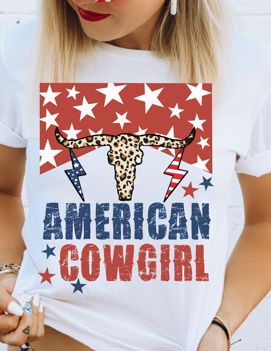 AMERICAN COWGIRL DTF TRANSFER