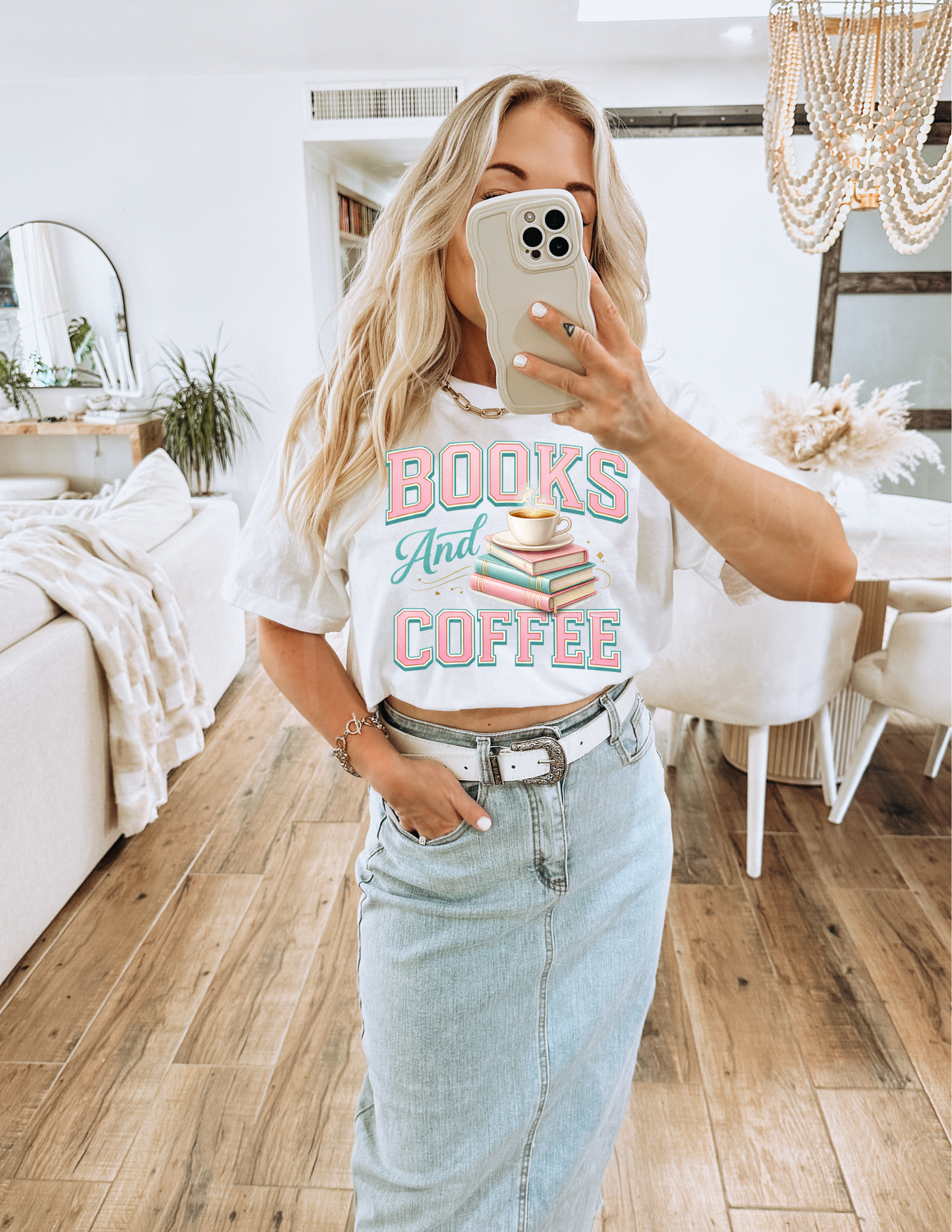 COFFEE AND BOOKS DTF TRANSFER