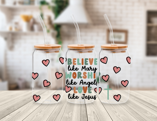 CHRISTIAN JESUS 16 OZ UV DTF CUP WRAP