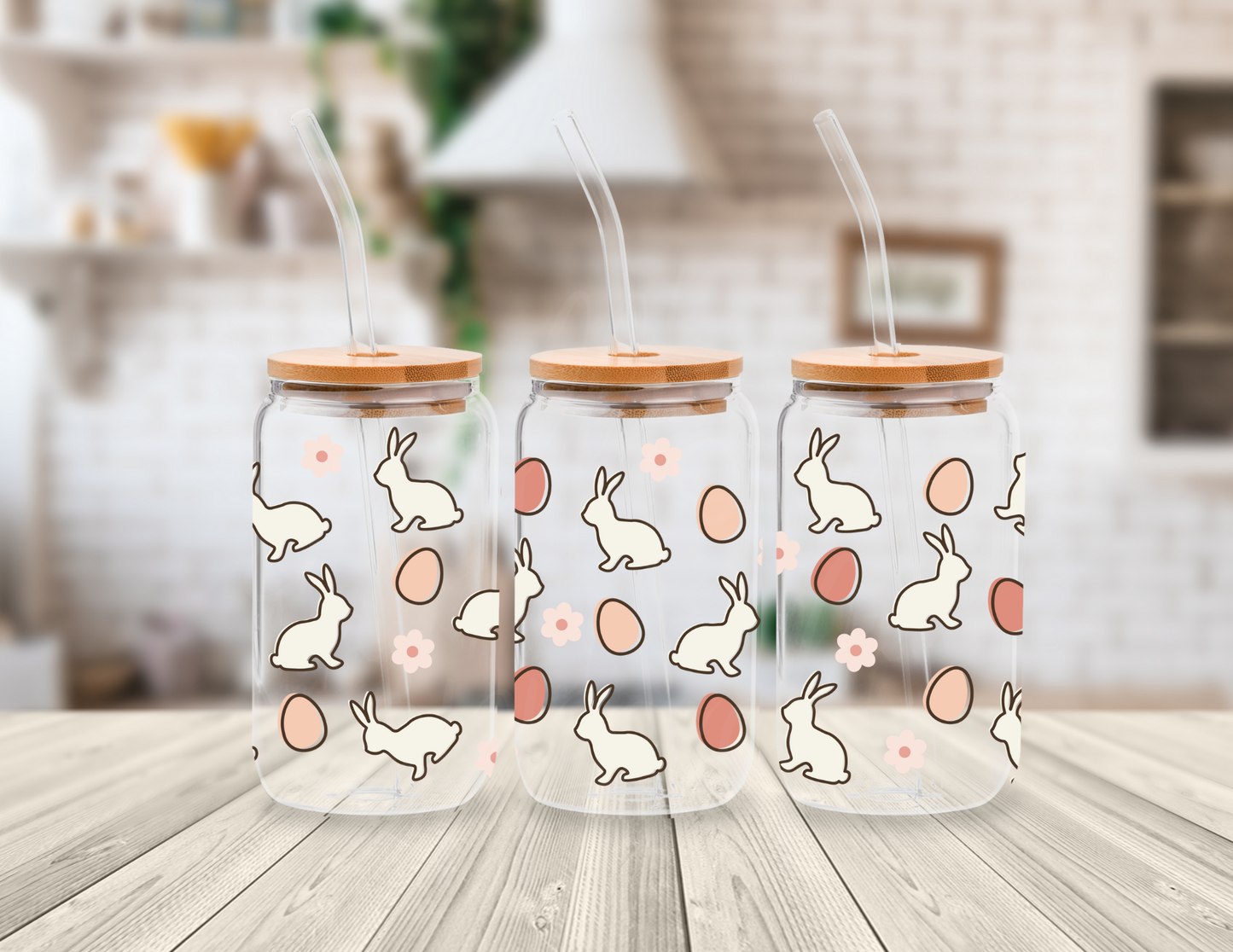 EASTER BUNNIES AND EGGS 16 OZ UV DTF CUP WRAP