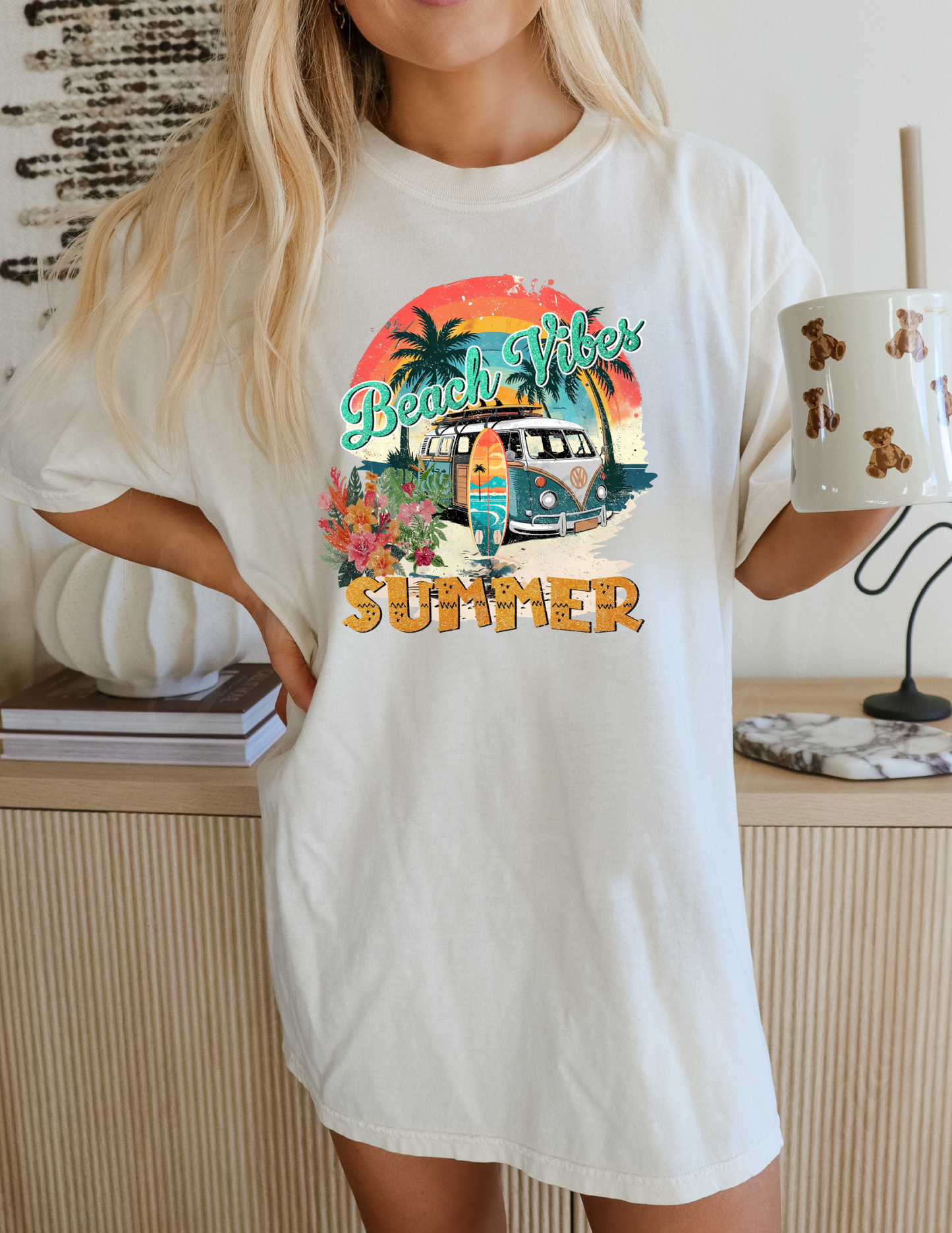 BEACH SUMMER VIBES  SUMMER DTF TRANSFER