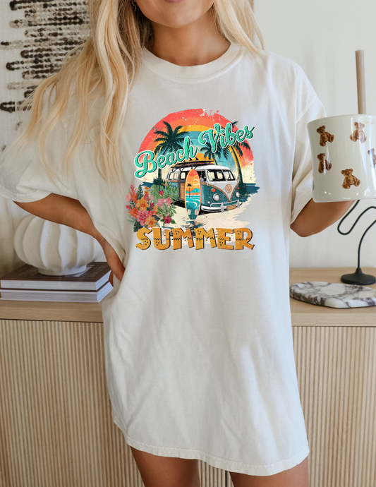 BEACH SUMMER VIBES  SUMMER DTF TRANSFER