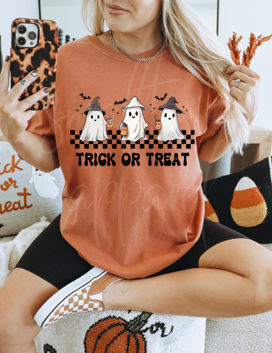 CHECKERED TRICK OR TREAT DTF TRANSFER