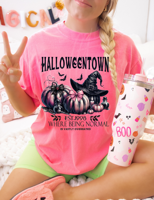 HALLOWEENTOWN BLACK AND PINK DTF TRANSFER