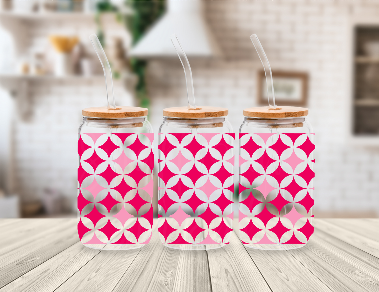 PINK SHIMERS 16 OZ UV DTF CUP WRAP