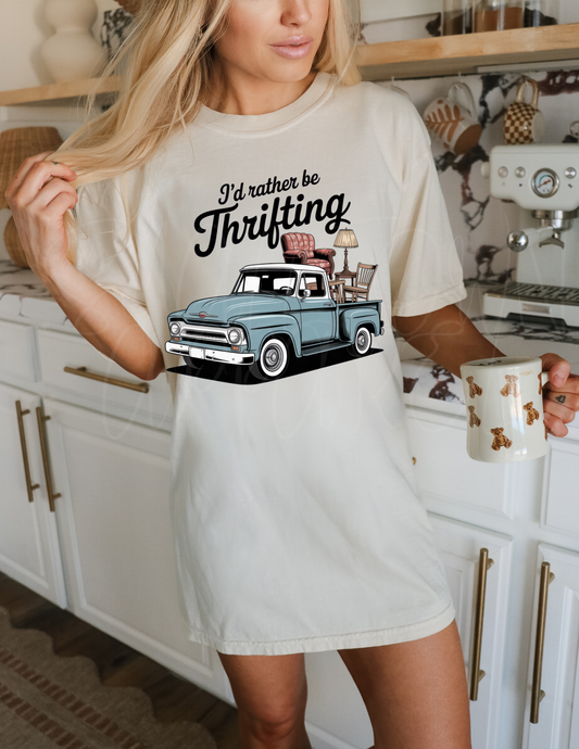 RATHER BE THRIFTING TRUCK DTF TRANSFER