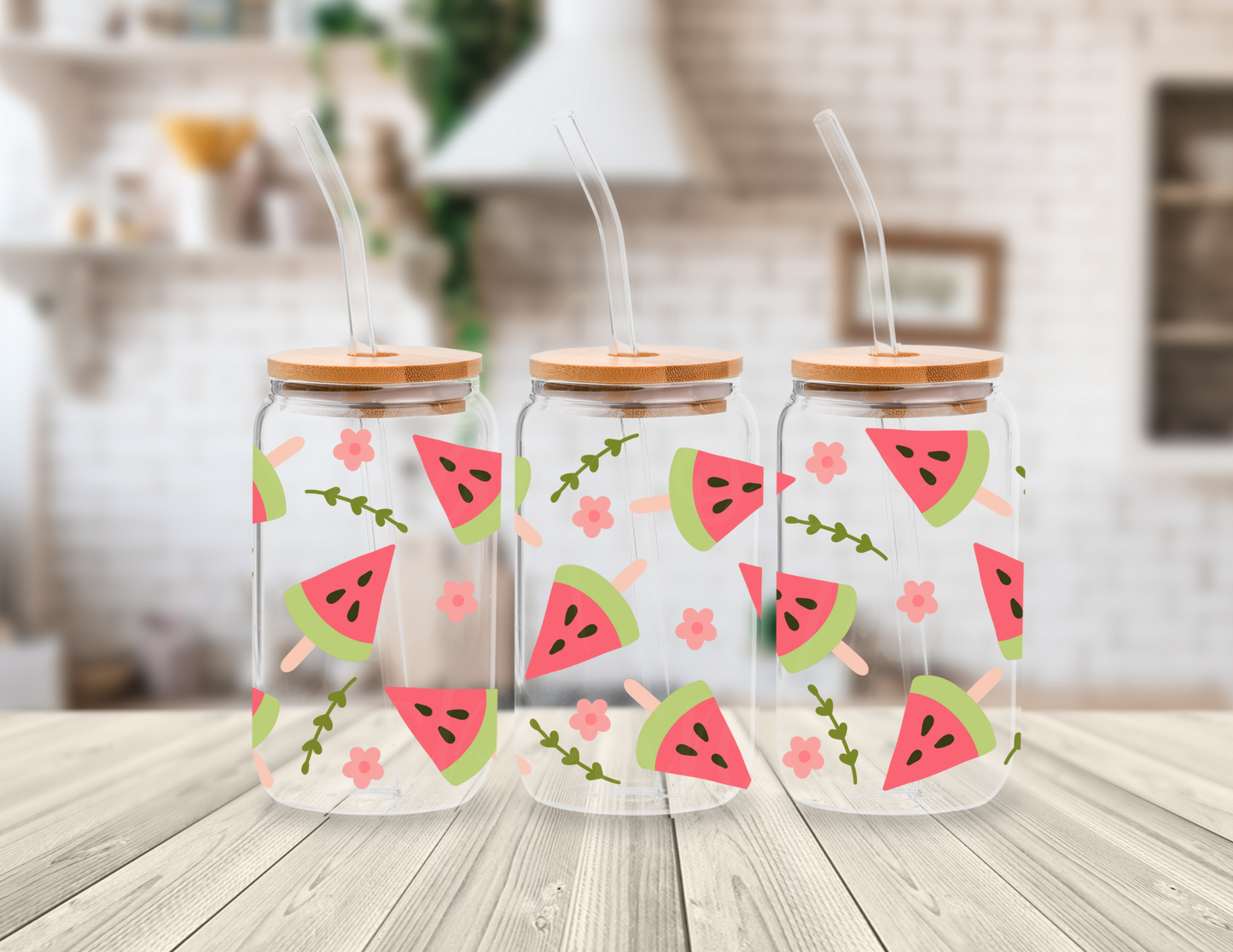 SUMMER WATERMELONS 16 OZ UV DTF CUP WRAP
