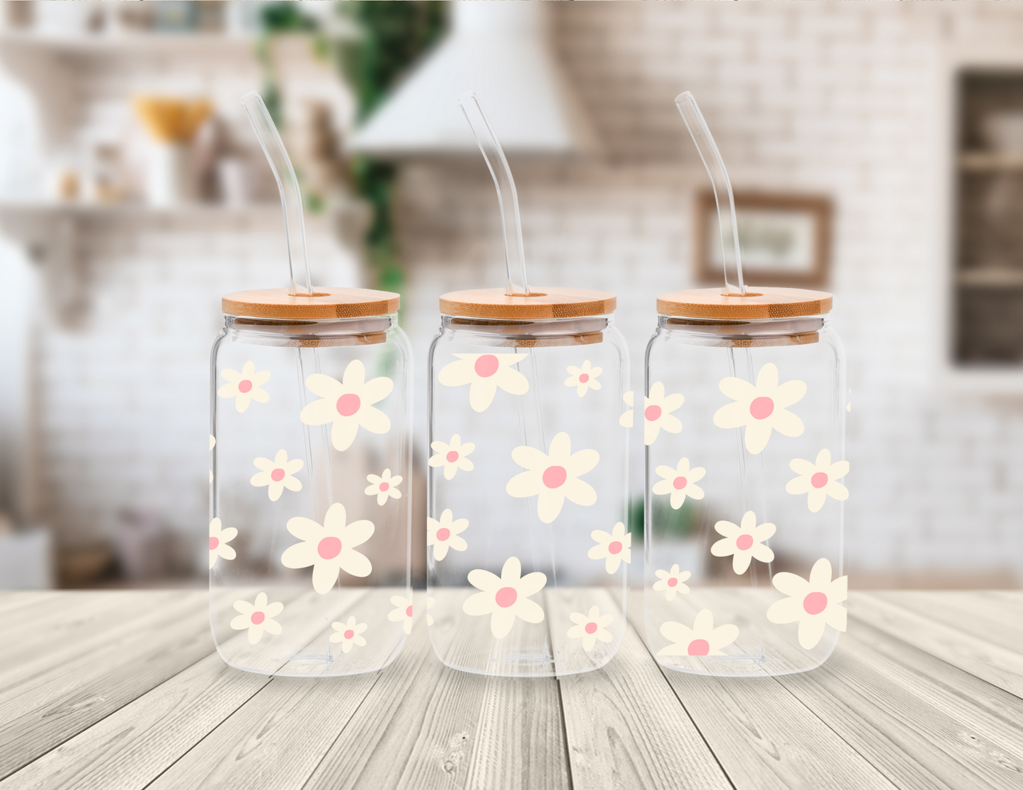 CUTE FLOWERS 16 OZ UV DTF CUP WRAP