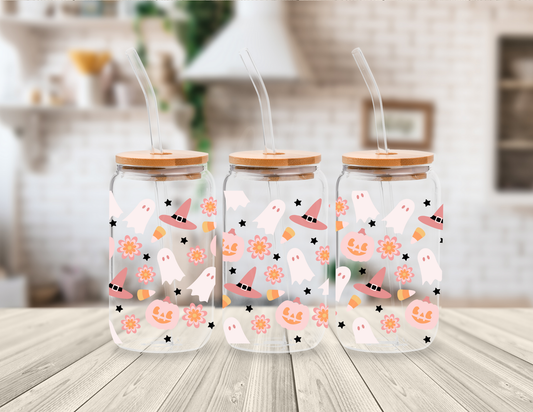 CUTE HALLOWEEN 16 OZ UV DTF CUP WRAP