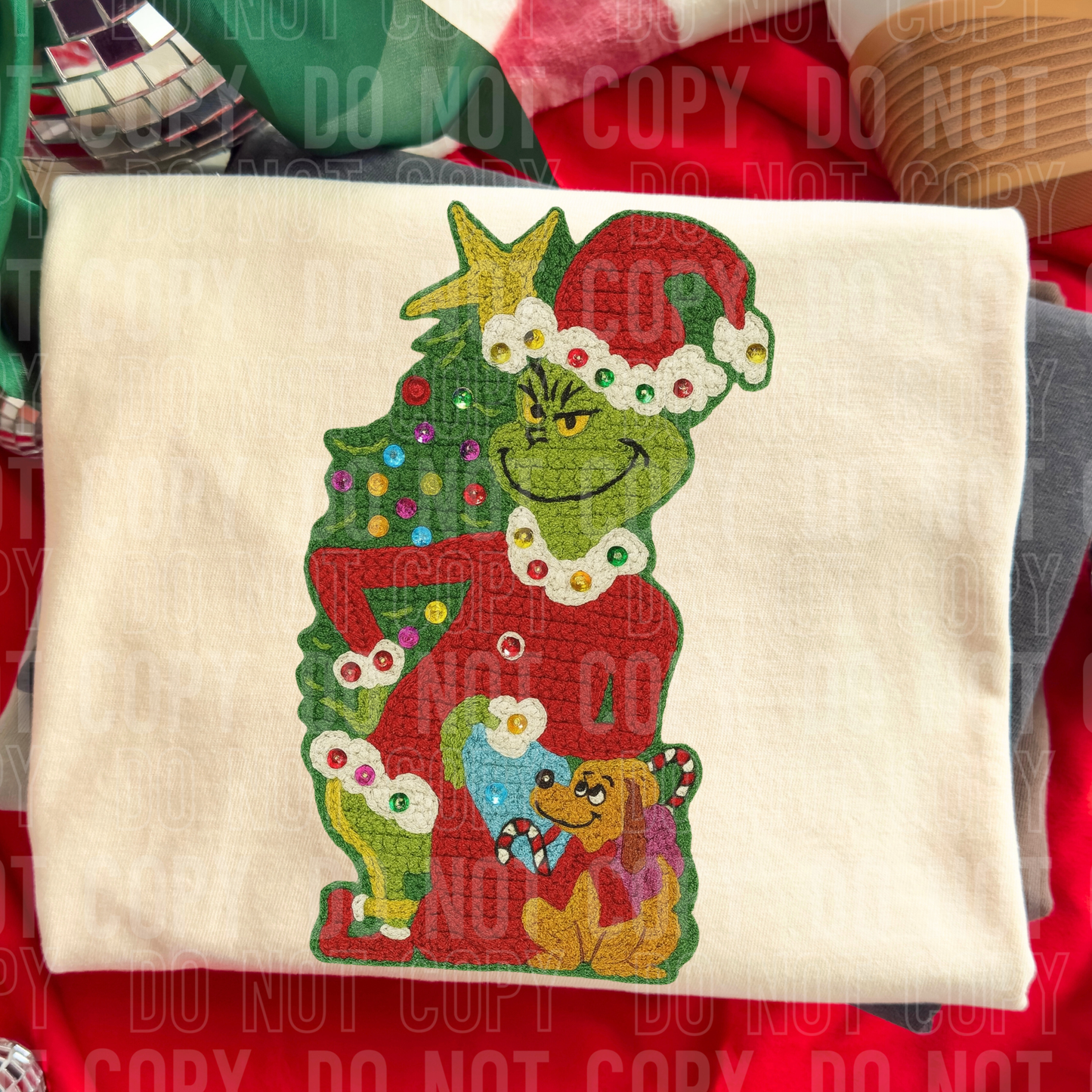 YARN GRINCH DTF TRANSFER