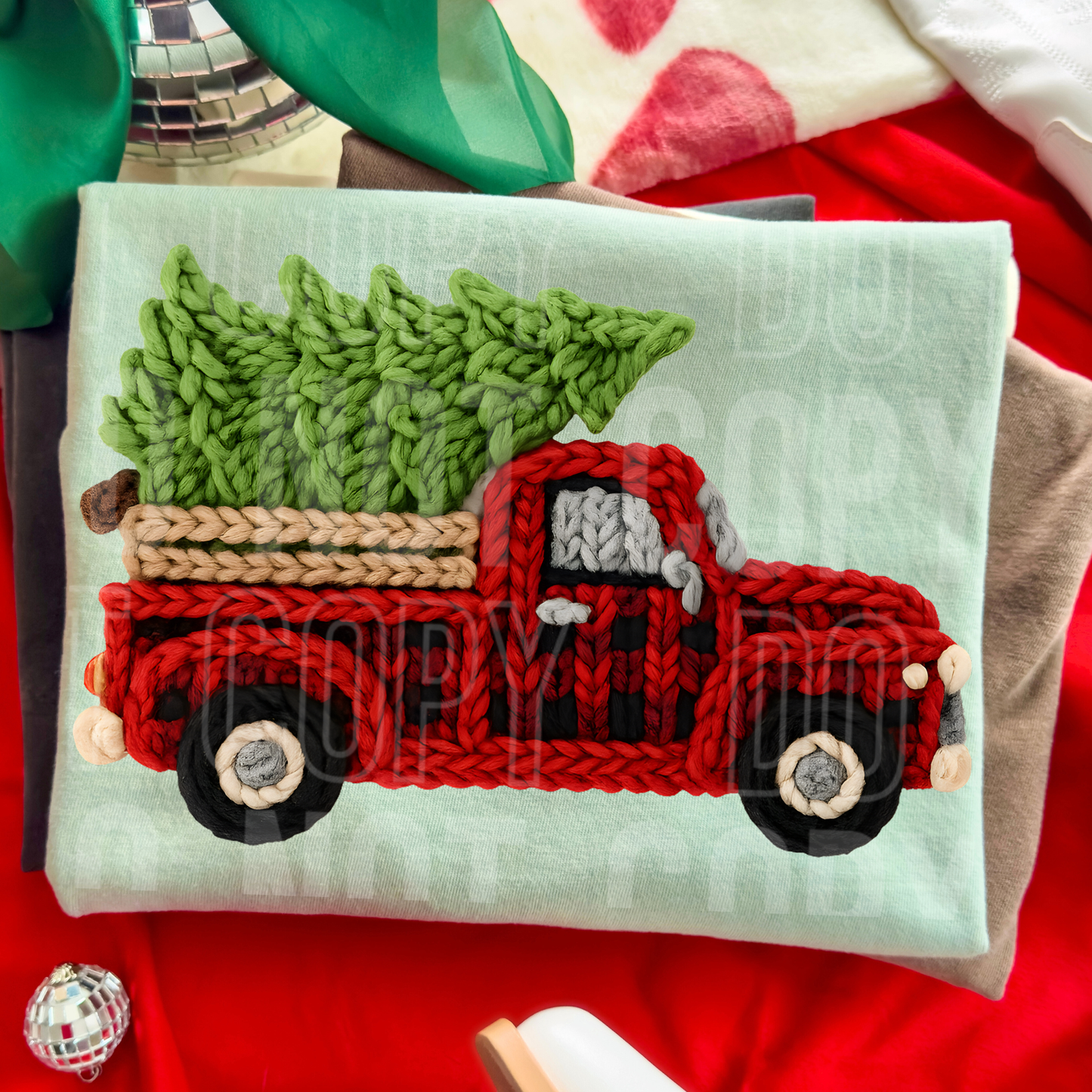 PLAID TRUCK CHRISTMAS DTF TRANSFER