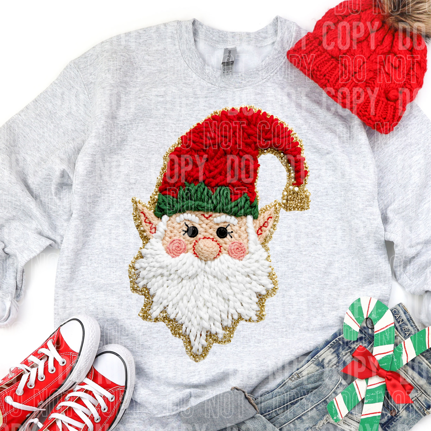 GLITTER YARN ELF DTF TRANSFER