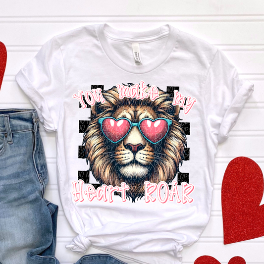 HEART ROAR VALENTINE DTF TRANSFER