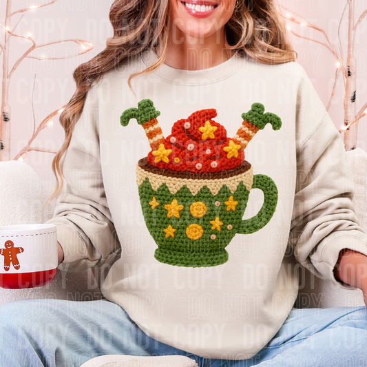 YARN HOT COCOA ELF DTF TRANSFER