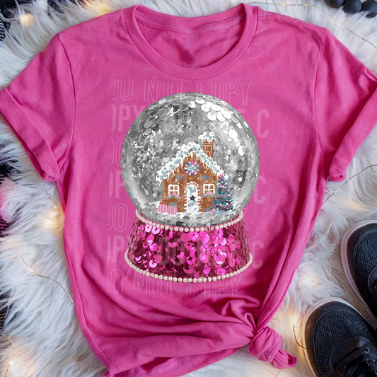 SNOWGLOBE SEQUIN  DTF TRANSFER